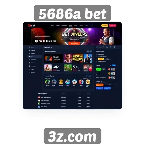 Interface do usuário do site 5686a bet em foco